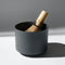Nankei Pottery: Matte Ceramic Tea Bowl Matcha Bowl (Black, 400ml) - Yunomi.life