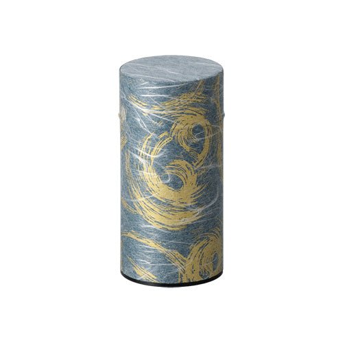 Okumura Seikan: Tea Can, Washi Paper - Nankyo Navy Gold 南郷 紺金 - Yunomi.life