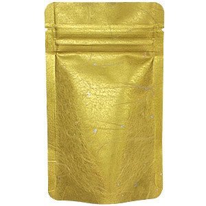 Seiwa: Resealable stand bag (gold Japanese washi paper, 6 sizes) - Yunomi.life