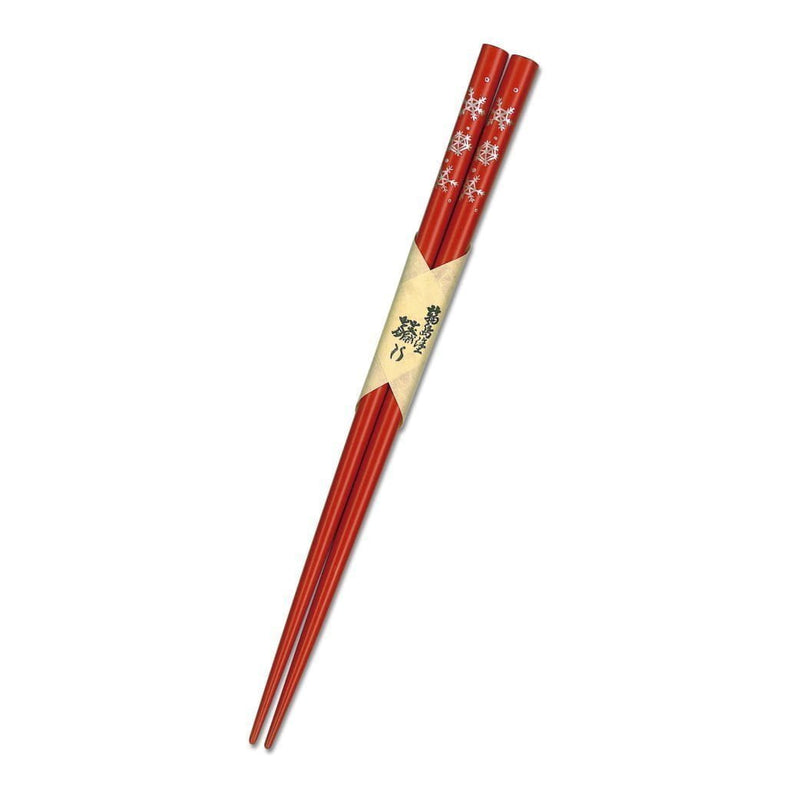 Tohachiya: Urushi Chopsticks, Snow crystal (22.5 cm) - Yunomi.life