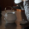 Yamatsu Kiln (Minoyaki, Gifu): Minimalist Frustum Kyusu Tea pot with Brass handle (Tsubame sanjyo), White 晋山窯ヤマツ 土瓶 白釉 (真鍮ツル)