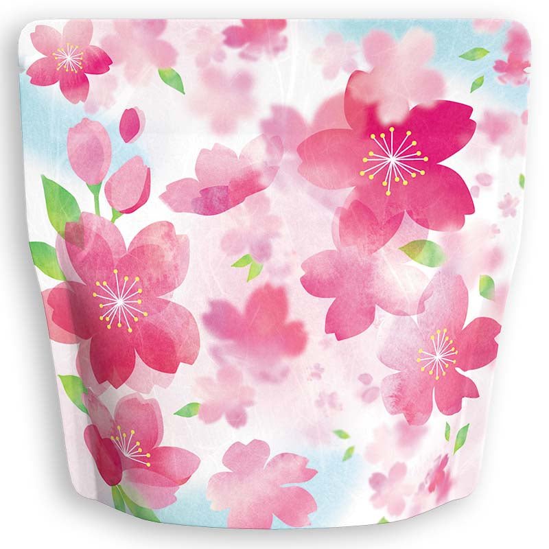 Yoshimura Pack 10130 Resealable Washi Paper Bag Sakura Blossoms Falling 雲竜ｱﾙﾐﾁｬｯｸ付ｽﾀﾝﾄﾞ袋 桜散る - Yunomi.life