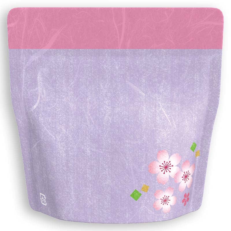 Yoshimura Pack 10157 Resealable Washi Paper Bag Sakura In Purple 桜の花柄 - Yunomi.life